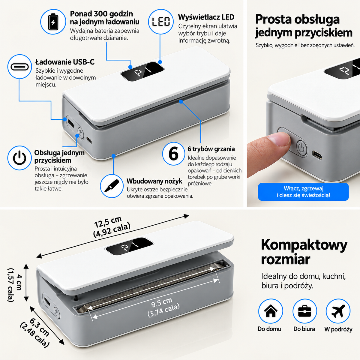 SealFresh™ – Elektryczna Zgrzewarka do Żywności