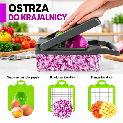 Szatkownica do Warzyw 12w1 – Bezpieczna, Szybka, Bez Noża